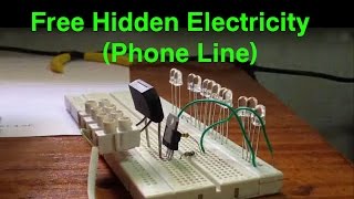 Phone Line Electricity  FREE Hidden Electricity AC DC converter circuit [upl. by Akvir]