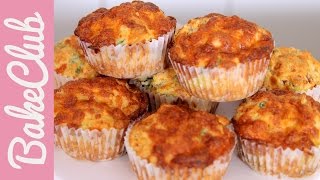 Pizza Muffins  BakeClub [upl. by Atinreb]