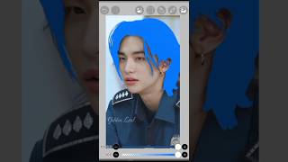 Hair color edit on Hyunjin 💙✨ hyunjin ibispaintx skz kpop giant [upl. by Isnan850]