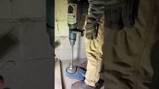 Coring a Hole Through Concrete for Radon Mitigation [upl. by Sorvats]