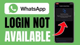 iPhone Login Not Available Right Now For Security Reasons in WhatsApp [upl. by Etteuqal952]