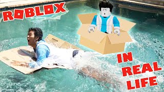 MARMAR BUILDS A BOAT DIY Roblox IN REAL LIFE [upl. by Cleaves]