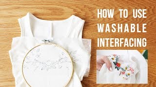 How to use water soluble stabilizer to embroider on clothes [upl. by Ursal]