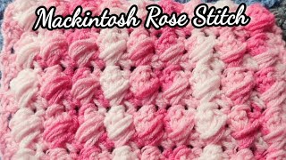 Mackintosh Rose Stitch crochet tutorial [upl. by Hama701]