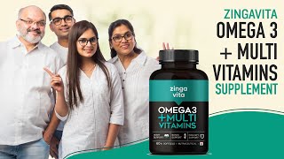 Zingavita Omega3 Fish Oil with Multivitamin 60 Capsules for Energy Immunity amp Heart Support [upl. by Flip929]