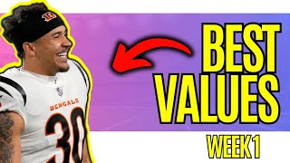 NFL DFS WEEK 1 VALUES  DRAFTKINGS [upl. by Dolores464]