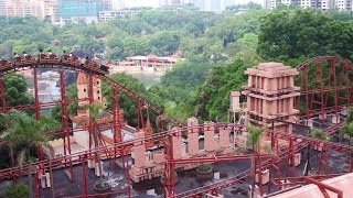 Sunway Lagoon Lost City of Gold Scream Roller Coaster [upl. by Otrepur]