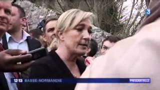 Culture et patrimoine  Marine Le Pen expose au MontSaintMichel 23 mars 2012 [upl. by Nitsreik41]