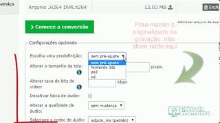 Como converter h264 para avi sem programas  online [upl. by Seigler]