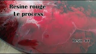 How to  Résine rouge pour un tableau lumineux Tuto complet Fluid Art Resin Art [upl. by Otrepur]