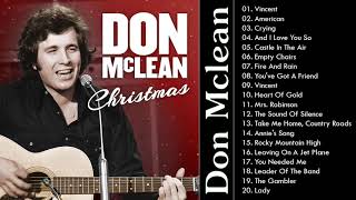 Don Mclean Greatest Hits  Best Don Mclean Songs  Don Mclean Folk Rock Country Songs With Lyrics [upl. by Eslehc848]