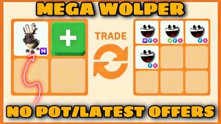 CAN GET OVERPAYS TODAY😱😱 9 UPDATED OFFERS FOR MEGA WOLPERTINGER in Rich Servers Adopt me [upl. by Ainorev97]