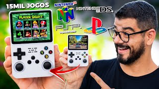 O melhor VÍDEO GAME PORTÁTIL do Aliexpress com ÓTIMO CUSTO BENEFÍCIO Retro Console R36S [upl. by Aneehsor614]