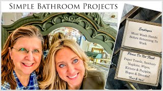 Easy Bathroom Decor Projects  Mirror amp Cabinet Update [upl. by Graces]