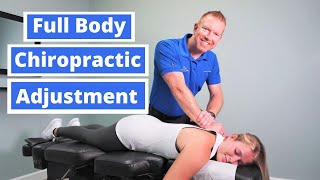 Pinched Nerve in Neck Relief with Full Body Chiropractic Adjustment  Chiropractor Exam amp Adjustment [upl. by Maribeth]