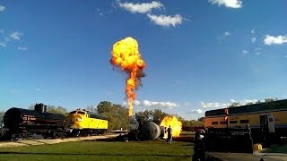 Chicago Fire Filming at the Illinois Railway Museum Clip 4 EXPLOSION [upl. by Lesly]