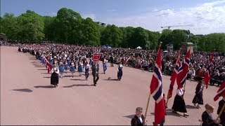 Voksen Skoles Musikkorps  17 mai på NRK 2018 [upl. by Lledyr]