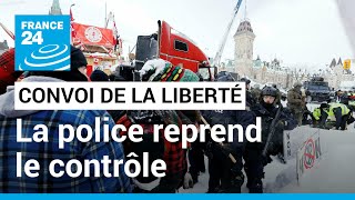 quotConvoi de la libertéquot  la police canadienne a repris le contrôle du centre dOttawa [upl. by Tobias986]