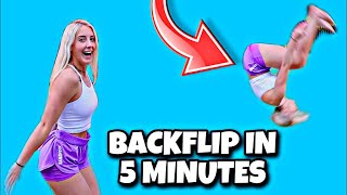 LEARN HOW TO BACKFLIP IN 5 MINUTES [upl. by Luci80]