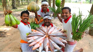 Sea special big size vola fish curry cooking for village people  vola vetki fish curry recipe [upl. by Myrna]