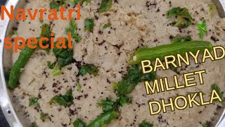 Navratri special Healthy మిల్లెట్ ధోక్లా  barnyard millet Dhokla recipe fascinatingflavours [upl. by Pedaias]