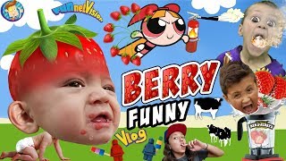 BERRY FUNNY VLOG FVKitchen Family Fun STRAWBERRY PICKING HAUL RECIPES TIME HAHA [upl. by Fotina]