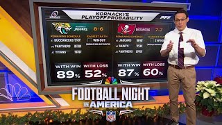 Steve Kornacki analyzes playoff implications in JaguarsBuccaneers matchup  FNIA  NFL on NBC [upl. by Eylrahc951]