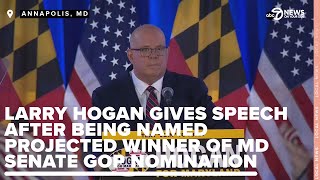 Larry Hogan gives speech after being named projected winner of Maryland Senate GOP nomination [upl. by Etakyram]