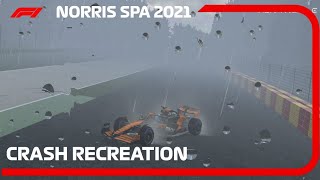 Recreating Lando Norris Spa 2021 crash  Ala Mobile Recreations [upl. by Pharaoh]