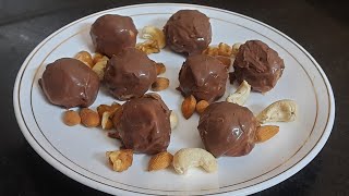 Diwali special dry fruits chocolate balls  dryfruits chocolate sweetdish  condensed milk recipe [upl. by Seravart]