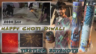 HAPPY CHOTI DIWALI CELEBRATION😍Testing Crackers Diwali Stash 2024🎆 patakhe crackers nagpal amp sons🔥 [upl. by Suiramad]