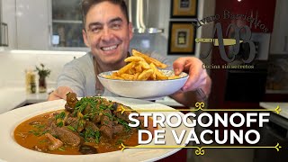 STROGONOFF DE VACUNO LA RECETA PERFECTA QUE NO PUEDES DEJAR DE COCINAR TE ENCANTARÁ [upl. by Arnst]