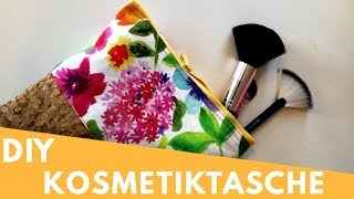 Kosmetiktasche nähen mit Reißverschluss  Anleitung DIY [upl. by Lotty]