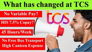 Important TCS Changed Policies For FY2425  HIS Copay Canteen 45 hours per week tcs infosys [upl. by Stewardson390]