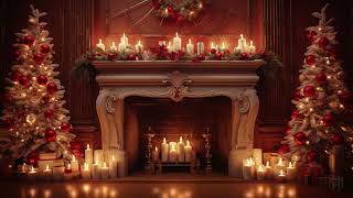 Cozy Christmas Fireplace in 4K  Classic Holiday Ambiance with Jazz Carols [upl. by Alekram908]