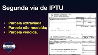 Segunda via de IPTU para parcela extraviada ou vencida [upl. by Annauqal]