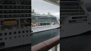 Watching Brilliance of the Seas from our Radiance of the Seas Balcony Cabin Alaska [upl. by Nauwaj]