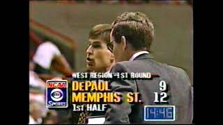 DePaul vs Memphis State 1st Round 1989 NCAA Tournament [upl. by Trill]