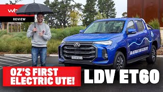 ELECTRIC UTE 2023 LDV eT60 review It costs HOW MUCH  Wheels Australia [upl. by Ellebyam]