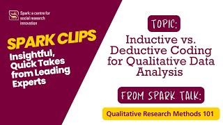 Inductive vs Deductive Coding for Qualitative Data Analysis  Spark Clips [upl. by Gitel72]