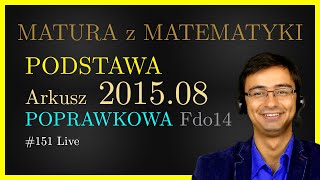 Matura z matematyki CKE Podstawa Fdo14 201508 cały arkusz [upl. by Brose]