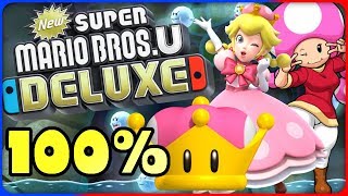 New Super Mario Bros U Deluxe 🌰 55 Deepsea Ruins  Secret Exit 🌰 100 All Star Coins [upl. by Hadsall]