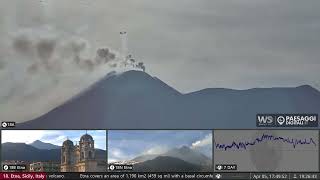 Apr 5 2024 Etna Volcano Blowing Smoke Rings [upl. by Japeth]