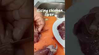 Slicing Chicken Livereyayvlog8995 [upl. by Skoorb520]