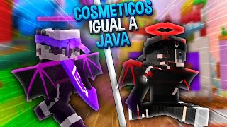 ✨ cosméticos animados Iguales que java 🍏 Minecraft Bedrock 116x [upl. by Llekcir]