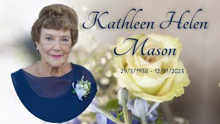 MASON Kathleen Helen Funeral Service and Committal [upl. by Latton]