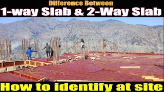 Difference Between One Way Slab And Two Way Slab  How To Identify One Way And Two Way Slab At Site [upl. by Ahrendt22]