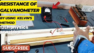 Resistance of galvanometer by kelvins method class12thphysics experiment a2zpractical991 [upl. by Ardnot]