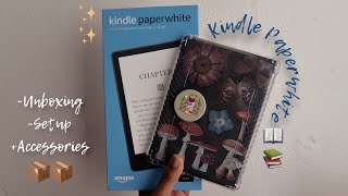 📖📦✨Kindle Paperwhite 11th generation 2022  unboxingsetup  accessories [upl. by Sudnac]