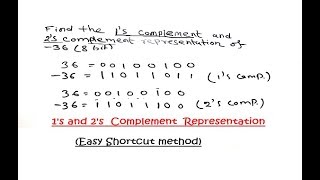 1s and 2s complement RepresentationShortcut in Hindi  MCS012 [upl. by Ettegirb]